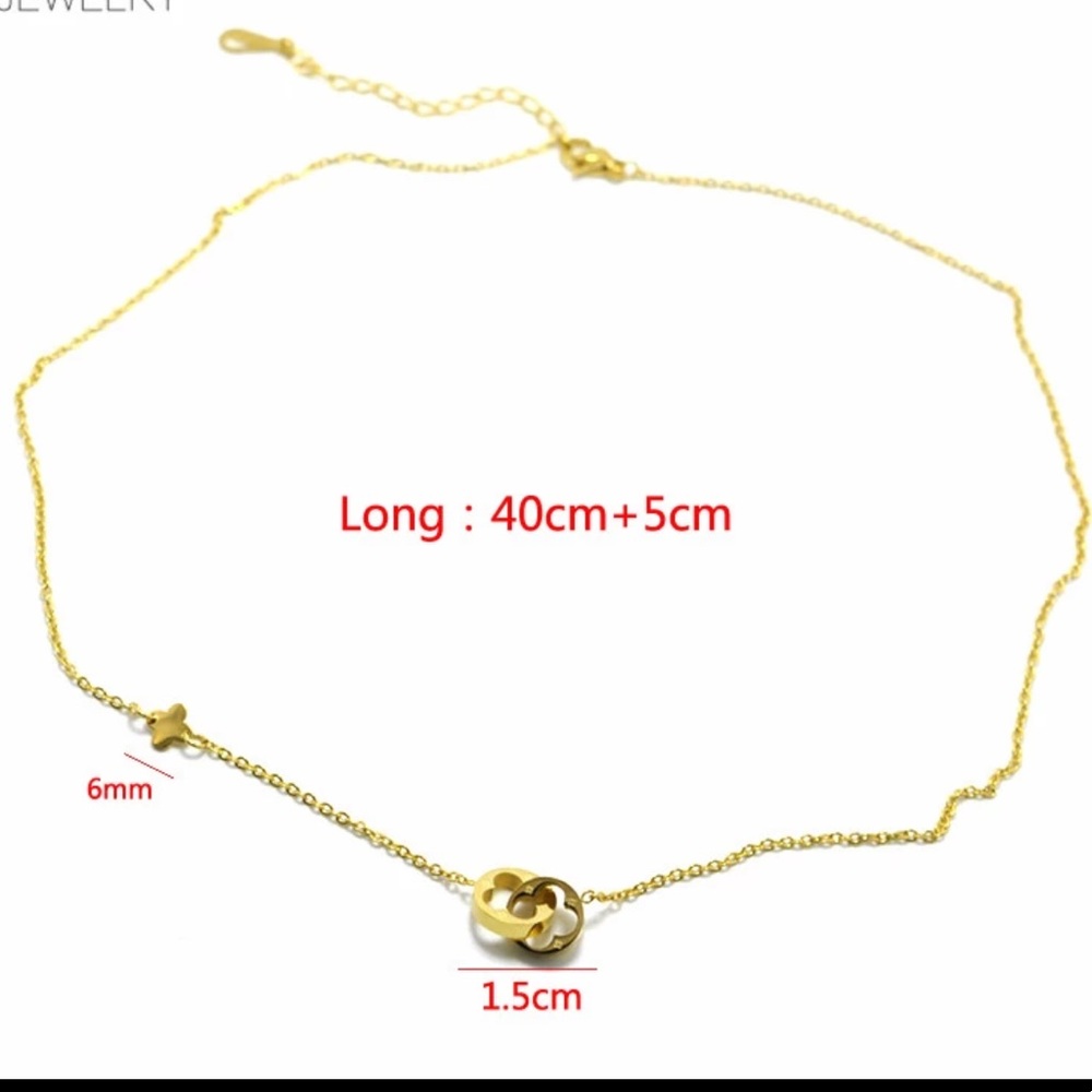 Gold, Silver & Rose Gold Tone necklace - Picture 4 of 7